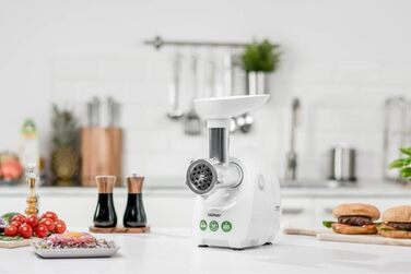 М'ясорубка Zelmer ZMM4048B, 1900 Вт, двигун постійного струму, продуктивність подрібнення 2,5 кг/хв, подвійний ніж, сито 3, 5,8 мм