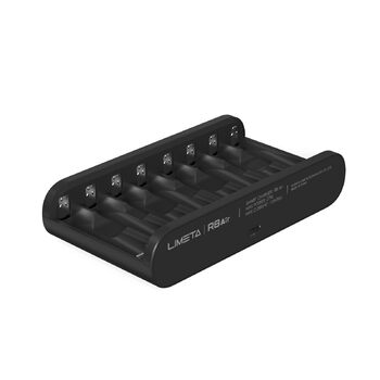 Слотовий розумний зарядний пристрій для акумуляторів AA AAA, акумуляторний побутовий зарядний пристрій для NI-MH літій-іонних LiFePO4 акумуляторів типу C, незалежний слот для швидкої зарядки, 8Air 8-