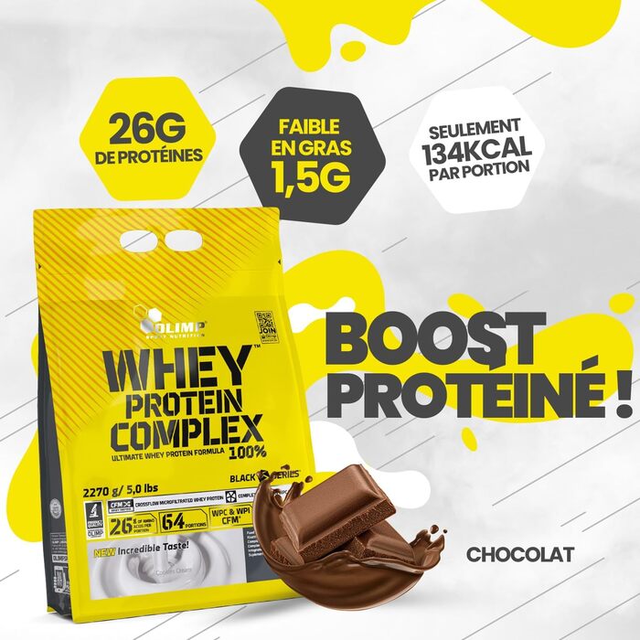 Комплекс сироваткового протеїну Olimp Sport Nutrition Whey Protein Complex, шоколад, 2,27 кг