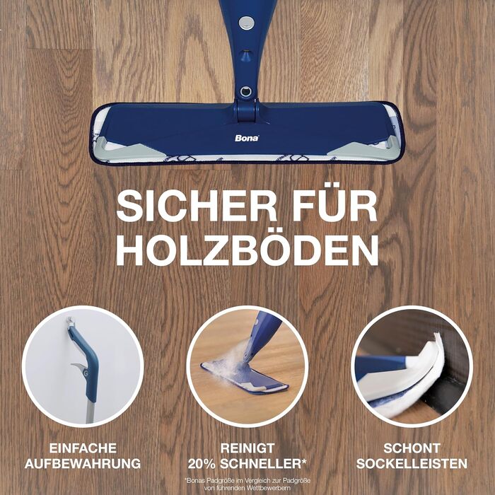 Швабра для підлоги Bona з функцією розпилення, набір швабр з розпиленням преміум-класу для дерев'яних підлог, швабра з розпиленням