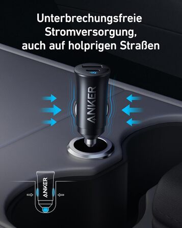Автомобільний зарядний пристрій Anker USB-C, 2-портовий автомобільний адаптер живлення Type-C потужністю 30 Вт, автомобільний заря