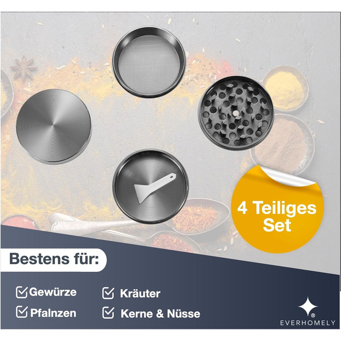 З 2 шт. - Дробарка для трав і спецій як подрібнювач - Гостра як бритва шліфувальна машина