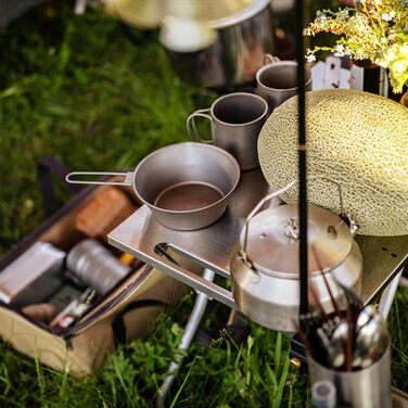 Титанова кружка 300 мл/450 мл, легкі титанові миски для кемпінгу, складна ручка, дорожня кружка, для активного відпочинку, приготування їжі, походів, пікніка, барбекю, компактне спорядження для мандрівників 300 мл