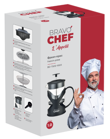 Френч-прес Bravo Chef L'Appetit, 1 л (6908250)
