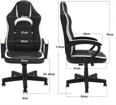 Ігрове крісло офісне крісло геймерське крісло 150 кг вантажопідйомність гоночне крісло ергономічне комп'ютерне крісло поворотне кр