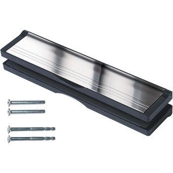 Дверна поштова скринька 30,6 см (12 дюймів) – чорний/полірований срібло