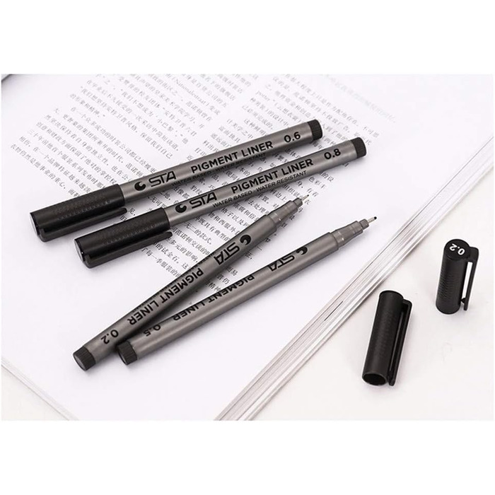 Ручки Yongbest Black Fineliner, 9 наборів ручок Fineliner, мікролайнер, ручки для малювання для ескізів, малювання, архітектура, аніме, ультратонкий лайнер, письмо, інженерія