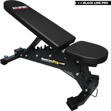 ПРОФЕСІЙНА лавка для штанги Преміальна професійна тренувальна лава, вантажопідйомність до 375 кг Багатофункціональна лава з регульованим кутом нахилу Лава з похилою та плоскою поверхнею для жиму лежачи