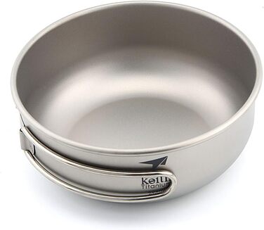 Титанова миска Keith, 300 мл 600 мл, надлегка, кемпінговий посуд, миски для пікніка, портативна, складна ручка (Ti5324-400 мл)