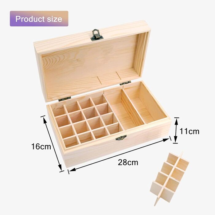 Дерев&39яна коробка для ефірних олій, 36 отворів, пляшечки для ароматерапевтичних олій, портативний органайзер для перенесення, багатофункціональна подарункова коробка для зберігання лаку для нігтів, ароматичних олій, помади та парфумів 31