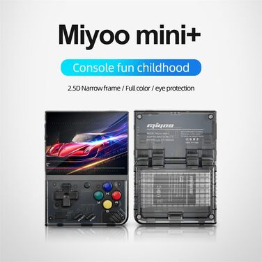 Портативна ігрова консоль для Miyoo Mini Plus, 3,5-дюймовий IPS екран, портативна консоль для Linux-системи, емулятор 64G 20000 класичних ігор, портативний з портативною сумкою, підтримує Wifi Combat Black 1