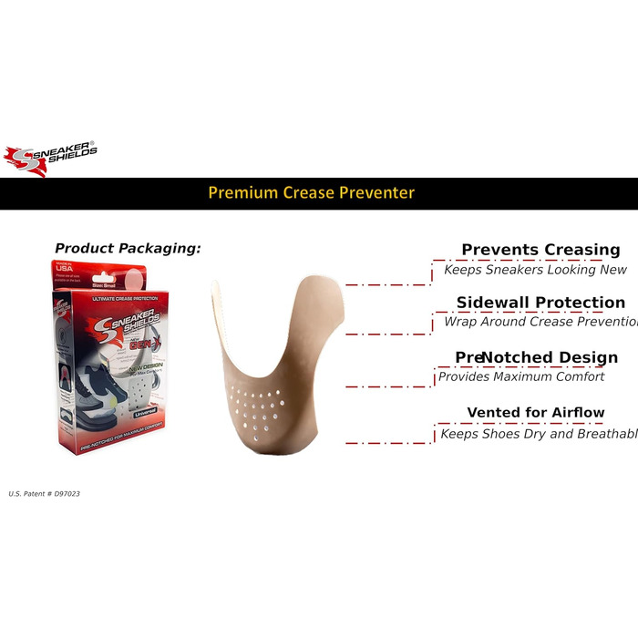 Щитки для кросівок 'GEN-X Universals Захист взуття від зморшок взуття, повсякденне взуття Захист від зминань носка для чоловіків