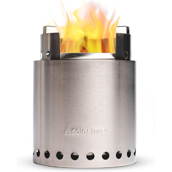 Кемпінгова піч Solo Stove Campfire Портативна кемпінгова піч, для 4 осіб, нержавіюча сталь, потужна, ефективна на дровах з низьким димленням, 23,5 x 17,8 см, 1 кг
