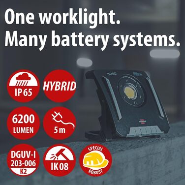 Професійний гібридний світлодіодний прожектор Brennenstuhl Professional Multi Battery 6050 MH 60Вт 6200лм