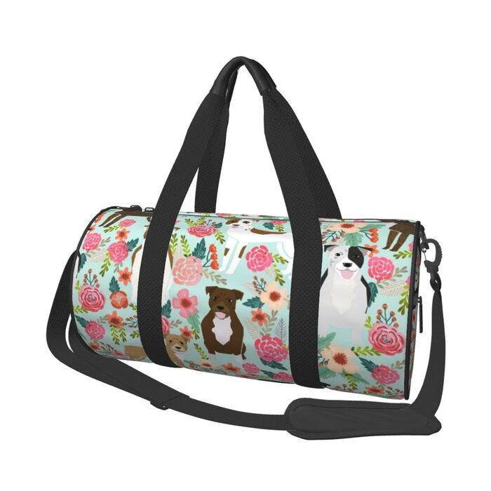 Спортивна сумка, дорожня сумка, з принтом тварин, сумка на нічліг, чорна, універсальний розмір, сумка для подорожей