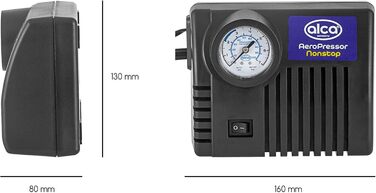 Повітряний компресор Alca Автомобільний невеликий повітряний компресор 12 В Електричний повітряний насос 21 бар, прикурювач для автомобіля, велосипеда, мотоцикла