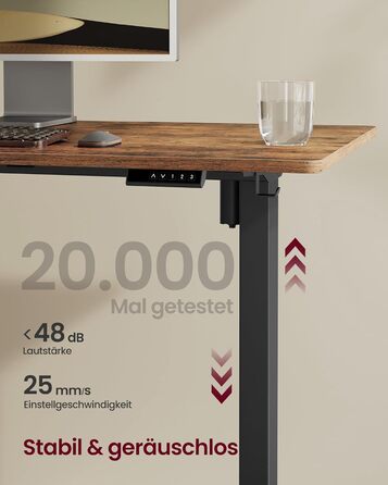 Електричний стіл VASAGLE з регульованою висотою, каркас столу, підставка для столу, без стільниці, з 2 гачками, функція пам&39яті з 3 висотами, сталь, чорний колір LSD021B01V2 1 чорний колір