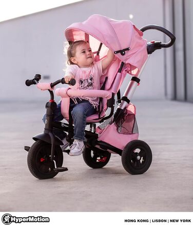 Триколісний велосипед HyperMotion з поворотним комфортним сидінням, дитячий складаний триколісний велосипед Tobi Velar з батьківсь