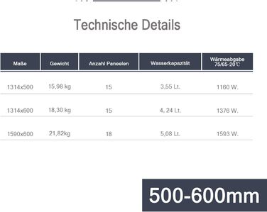 Радіатор для ванної кімнати Плоский рушникосушарка 1590 x 600 мм Білий Рушникосушарка біла Панель бокового підключення Рушникосушарка 1593W