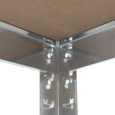 Безболтовий стелаж ESTEXO, стелажі для зберігання, 21 модель на вибір, надміцні стелажі, стелажі для підвалу, стелажі для майстерні, стелажі для робочого столу, гаражні стелажі (оцинковані / 2 шт. 160x80x40см / 640кг) 2 шт. 160x80x40см / 640кг оцинковані