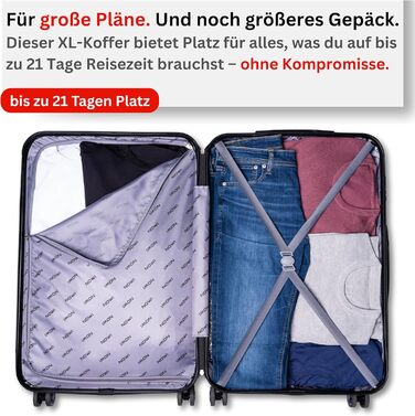 Валіза NOWI Hard Shell XL Large - Об&39єм 100 л - Обхват 158 см - 8 коліс, що обертаються на 360 - Легка валіза з кодовим замком та телескопічною ручкою - Дорожня валіза з колесами, візок (Бірюзовий, XL) XL Turquoise