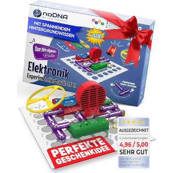 Набір електроніки noDNA для дітей, Набір для електронних експериментів для дітей віком від 8 років - 300 експериментів для дітей віком від 8 років, Подарунковий набір електроніки для 8-річних хлопчиків, **Діти**