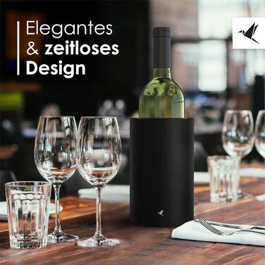 Охолоджувач пляшок Beyond для пляшок вина, шампанського та ігристих вин I Двостінний охолоджувач шампанського з нержавіючої сталі