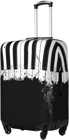 Чохол для валізи Клавiєр, міцний захист для багажу розміром 45.7-81.3 см, малий, чорний
