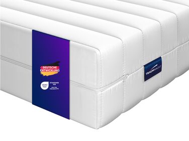Ортопедичний матрац Traumnacht XXL з 7-зонними пружинами кишенькової форми, висота матраца 22 см, рівень жорсткості 3 (H3), 90 x 200 см, сертифікований Oeko-Tex, виготовлений відповідно до німецьких стандартів якості 90 x 200 см 22 см