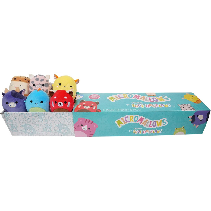 Мікромальви SQMM0039-12 шт., супервеликі міні-мальви, 6,5 см, сучасні плюшеві фігурки