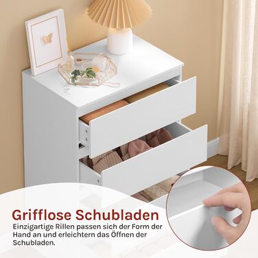 Білий комод великої місткості, буфет з 4 шухлядами, комод для спальні, вітальні, 60x40x90 см