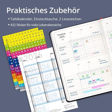 Бізнес-планувальник weekview 2026 A5 Професійний персональний органайзер та планувальник успіху Тижневе та щоквартальне планування, річні цілі, бізнес-інструменти, сторінки для нотаток (чорний, класичний) Класичний чорний