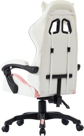 Геймерське крісло, рожева штучна шкіра