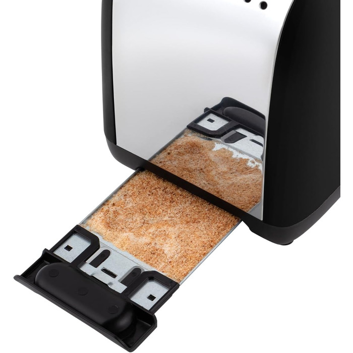 Тостер Russell Hobbs на 2 скибочки кольори плюс нержавіюча сталь чорний (надширокі слоти для тостів, в т.ч. підставка для булочок,