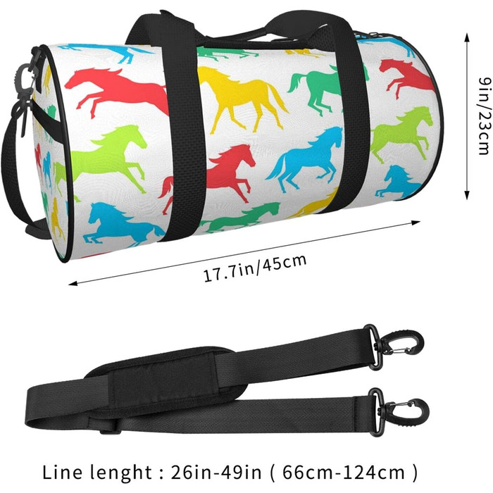 Яскраві конячки дорожні сумки-мішки, спортивні сумки для фітнесу, велика сумка для подорожей та покупок, сумки на нічліг та на вихідні для чоловіків та жінок