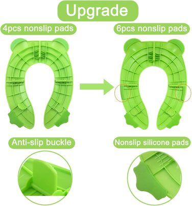 Складний тренажер для дитячого унітазу PandaEar Портативне туристичне сидіння для унітазу. Чохли на сидіння з протиковзкою силікон