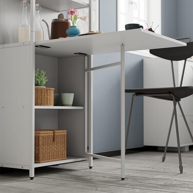 Обідній стіл Vicco Savio, білий, 57 x 30 см зі складною стільницею