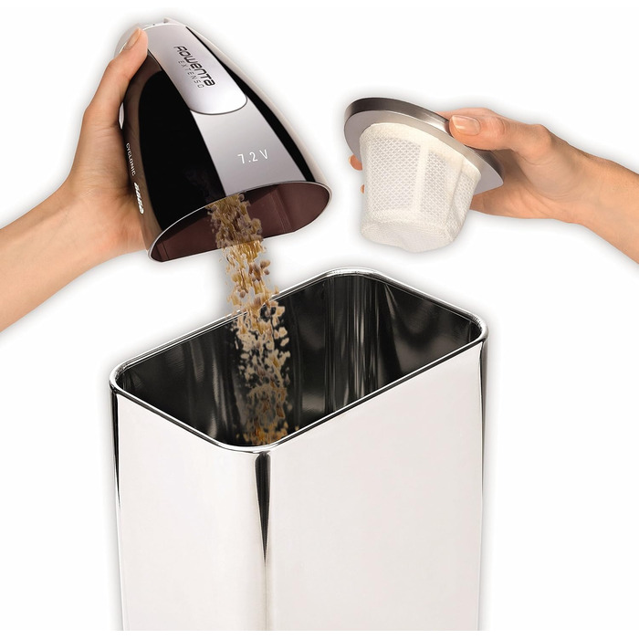 Ручний пилосос Extenso Cyclonic 7.2V пилозбірник 350 мл бездротовий час роботи 11 хв вбудована телескопічна насадка шоколадний / п