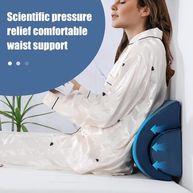 Подушка для колін ROYALAY Crescent для ніг, колін, попереку та голови, регульована, напіввигнута, кругла, подушка для підтримки поперекового відділу хребта для сну в ліжку, для здоров&39я, велика подушка Crescent, темно-синя