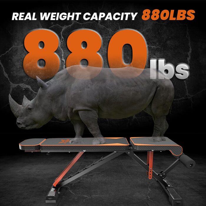 Складана регульована багатофункціональна похила лава з 8-позиційним регулюванням спинки та стрічкою опору / 4-позиційне регулювання навантаження 400 кг Професійна лава для силових тренувань