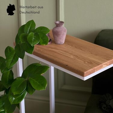 Маленький приставний столик-диван Чорно-білий дерев&39яний столик для ноутбука С-подібний столик для дивана Приставний столик піднос дубовий столик-ліжко тумбочка тумбочка високий столик для ноутбука для дивана маленький столик для вітальні (CWH) каркас б