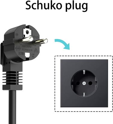 Портативний зарядний пристрій Teskee Type 2 з індикатором Кейс для перенесення для всіх електромобілів та гібридних автомобілів 3,