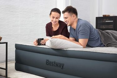 Надувний ліжко Bestway Fortech Snuugable Top 203 x 152 x 46 см, з вбудованим електронасосом