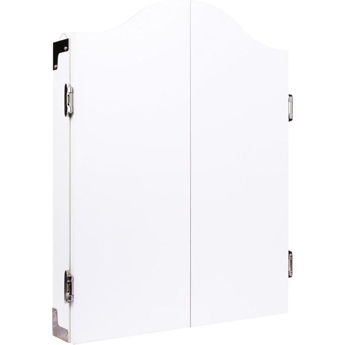 Дерев&39яна шафа для дротиків Engelhart, сизалева мішень для дротиків, включаючи 6 дротиків 18 г та аксесуари (білий колір)