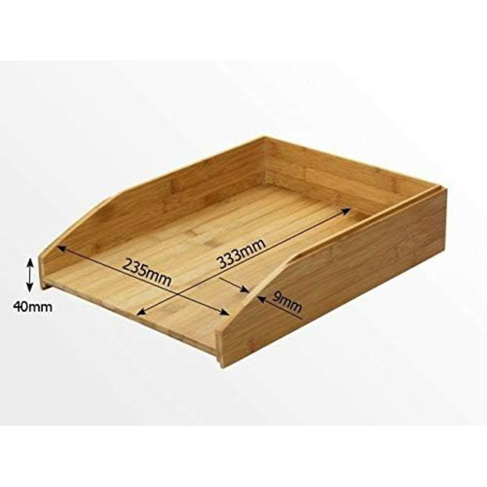 Набір Woodquail з 2 шт. абельованих лотків для листів Лоток для паперу формату А4 Тримач для журналів Підставка для сортування, виготовлена з натурального бамбука