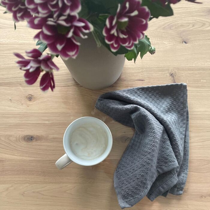 Набір з 10 чайних рушників, 45x60 см, бавовна, сірий Сірий 45 x 60 см