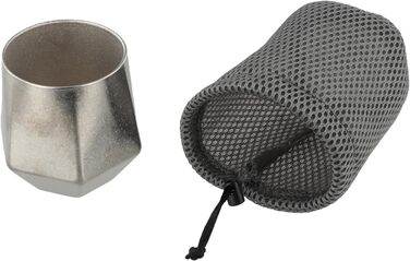 Титанова чашка для пиття з подвійними стінками, 240 мл, ізольована кавова кружка, для кемпінгу та пікніка, срібляста