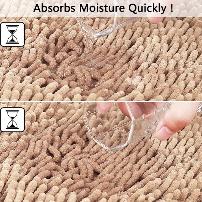Комплект нековзних килимків для ванної, висока щільність водопоглинання, м&39яка мікрофібра, килимок для туалету, килимок для підставки для туалету, можна прати в пральній машині, комплект з 3 предметів (кольоровий)