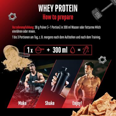 Сироватковий протеїновий порошок German Elite Nutrition, 1000 г, Злаки з корицею