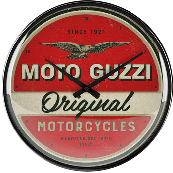 Ретро-настінний годинник Nostalgic-Art, Ø 31 см, Moto Guzzi Original Motorcycles Ідея подарунка для байкерів, оригінальний ліцензійний продукт (OLP), великий кухонний годинник у вінтажному дизайні